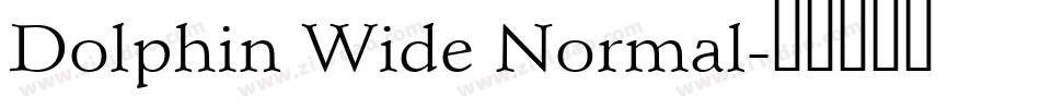 Dolphin Wide Normal字体转换